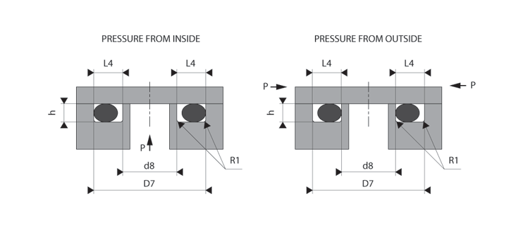 Housing Groove axial static O'Ring - BECA 010