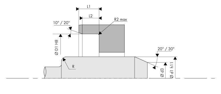 Shaft installation for the shaft seal