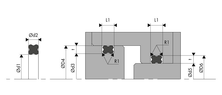 Housing Groove Radial Static Sealing - BECA 001QR