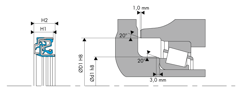 Logement Joint cassette - Housing Cassette seal - UA15A