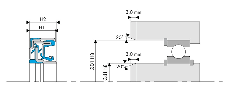 Logement Joint cassette - Housing Cassette seal - UA15C