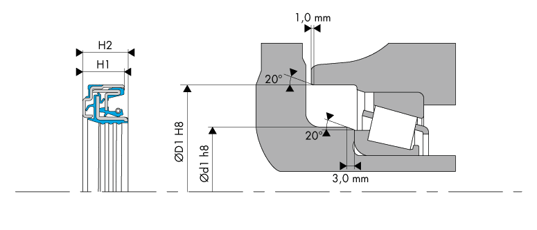 Logement Joint cassette - Housing Cassette seal - UA15D