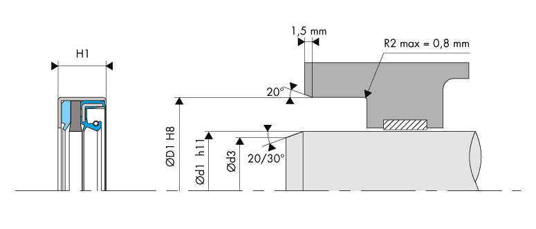 Housing Groove Combi Seal - COMB6