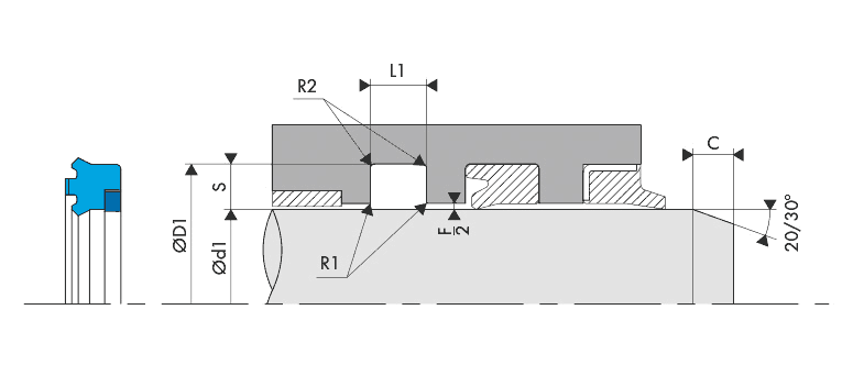 Logement Gorge Joint buffer - Housing Groove Buffer seal - BECA 315