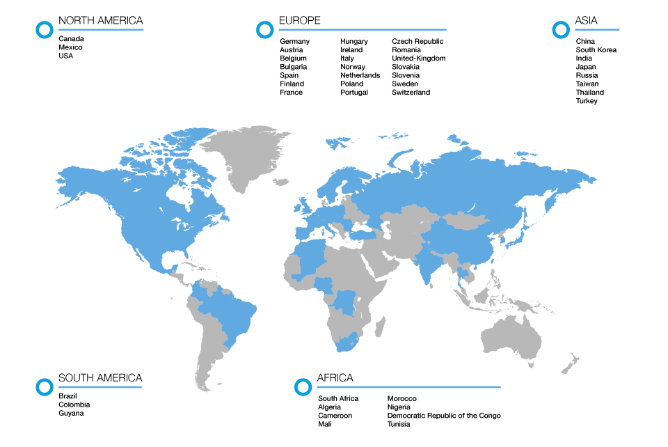 World map business France Joint